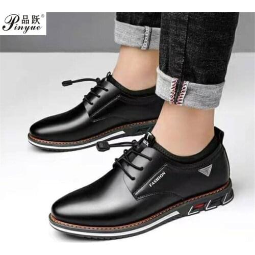 Мужские кожаные туфли Pinyue China At AliExpress