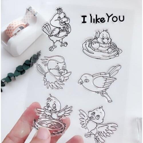 Bird Nest and Bird Clear Stamps Scrapbooking Rubber Stamp Handmade DIY Decoration Craft Supplies Stamps for Card Making New 2021