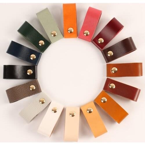 14 Colors Nordic Furniture Drawer Knob Brass Wardrobe Cupboard Cabinet Handle Door Pulls Eco-Friendly Artificial Leather