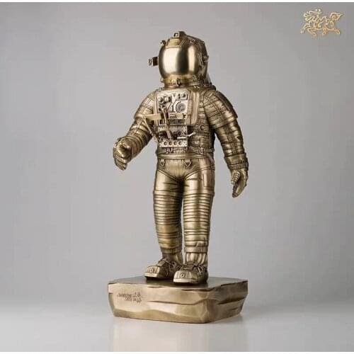 Manual ornaments of bronze statues of wandering earth astronauts