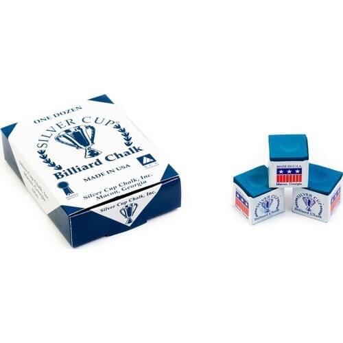 Silver Cup 12'li Blue Billiard Chalk pool snooker billiard cue chalk quality prevents slipping