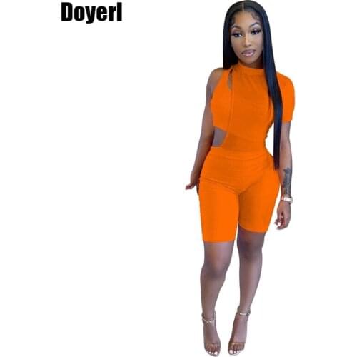 Shorts Women Two Piece Outfits Shorts Set Tracksuit Crop Top and Overalls Shorts 2 Piece Club Outfits for Women Wholesale Items