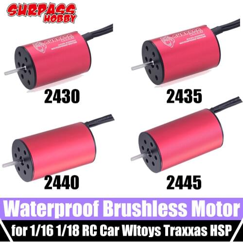 SURPASS HOBBY KK 2430 2435 2440 2445 Brushless Motor 35A ESC Waterproof for 1/16 1/18 RC Motor Traxxas HSP Drift Racing Crawler