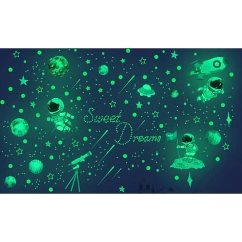 1 set Luminous 3D Star Moon Dot Wall Stickers Glow in the Dark Kids Room Bedroom Ceiling Stars Shine in the Dark dropshipping