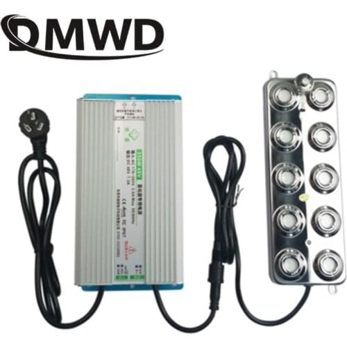 DMWD DC 48V 10 Head Sprayer Ultrasonic Atomizer Industrial Humidifier Fog Machine Parts Pond Atomizer Greenhouse Hydroponics EU