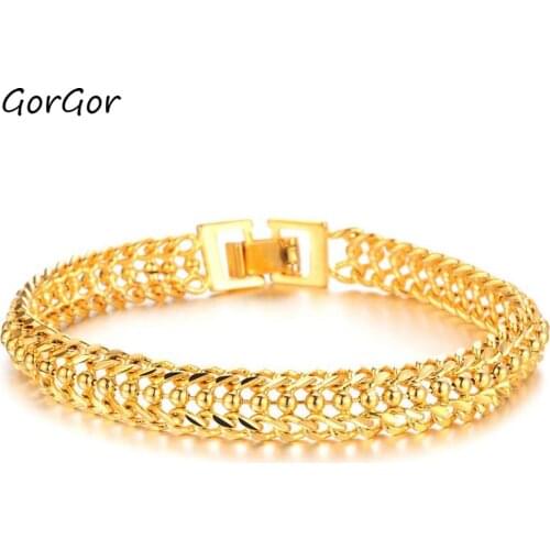 GorGor Bracelets Women Gold-color Valentines Day Creative Gift Simplicity Exquisite Jewelry gift for Various Female JS-424