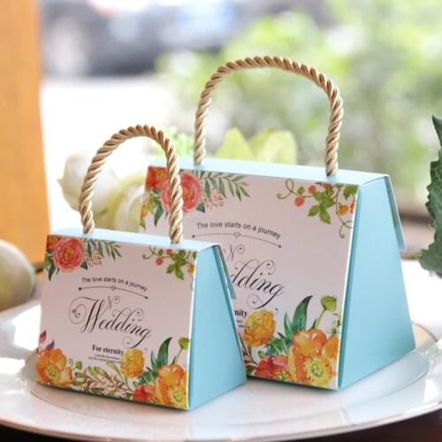 High Quality Wedding Favour casamento Favor Sweet Cake Gift Candy Boxes Bags Anniversary Party 50pcs/lot