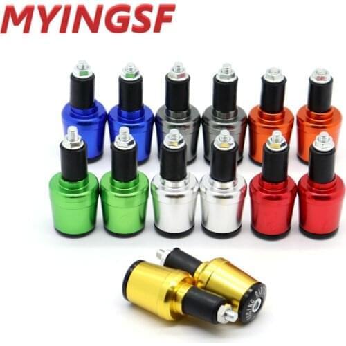 Motorcycle 22MM Handlebar Grips Handle Bar Cap End Plugs For Kawasaki NINJA 300 250R ZX636R ZX6RR 400R Yamaha MT 07 MT 09