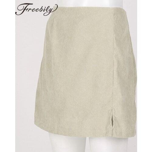 Women New Fashion Skirt Solid Bodycon A-line Skirt Side Split High Waist Short Skirts Girl Sexy Mini Skirts Black Plus Size 2XL