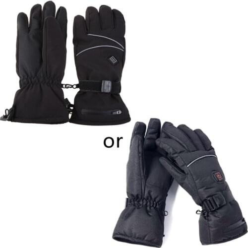 1 Pair 3 Heating Levels Battery Powered Electric Heated Winter Warm Gloves Motorcycle Motorbike Ski Motor Hand Warmer