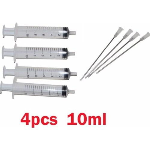 4 Pcs Adding Ink Tools 10ML Syringes & 10CM Needles Suitable for Injection CISS and Ink Cartridges on high quality