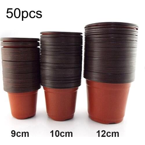 50pcs Plant Pot Planting Flower Nursery Starter Grow Home Flowerpot Gardening Container with Hollows Garden Tool