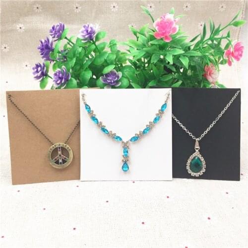 50Pcs/Lot Handmade Paper Bracelet Anklet Packaging Fixed Card Printing Craft Jewelry Packaging Display Holder DIY Necklace Cards