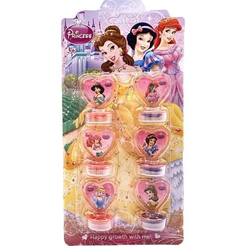 6pcs/set Princess Seal Stamp Children DIY Diary Decoration Painting Scrapbooking Decoration Party Supplies Gift