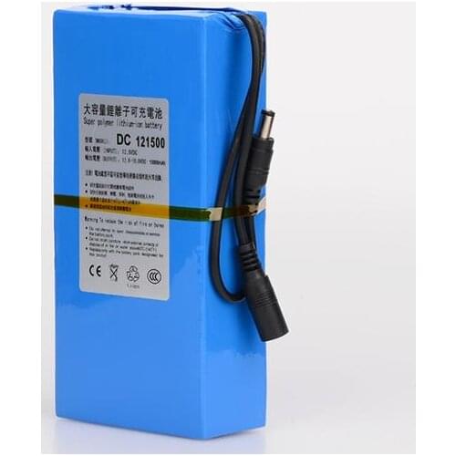 MasterFire DC 12V 15000MAH Rechargeable Lithium-ion Battery Backup Batteries For CCTV Camera Wireless Transmitter DC 121500