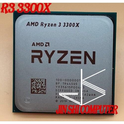 AMD Ryzen 3 3300X R3 3300X 3.8 GHz Quad-Core Eight-Thread 65W CPU Processor L3=16M 100-000000159 Socket AM4 NO fan