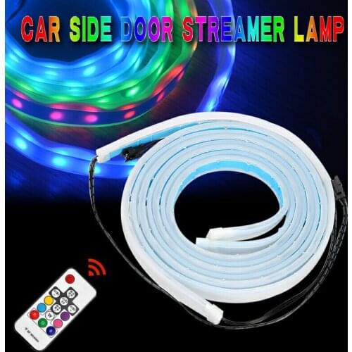 Car LED 12V Lights Door Light Universal Flexible Strip Waterproof Light Automobiles Door Welcome Lamp Remote control Accessories
