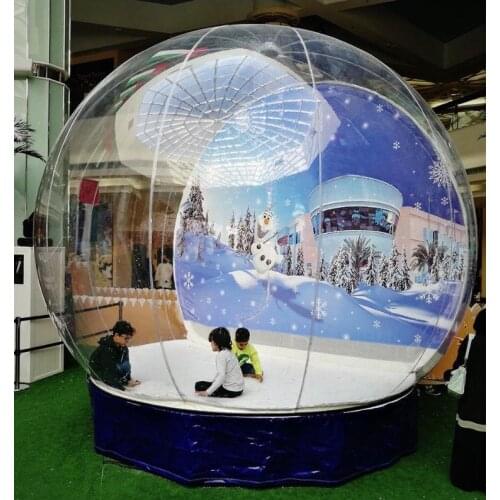 Free shipping to door!2m/3m/4m giant snow globe/giant inflatable snow globe/crystal transparent inflatable christmas globe ball