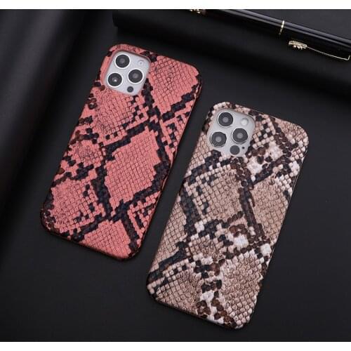 Pink Snake Skin Texture Leather Phone Cover For iphone 11 12 Pro Max Mini 7 8 Plus X XR XS Luxury Shockproof Back Case Coque