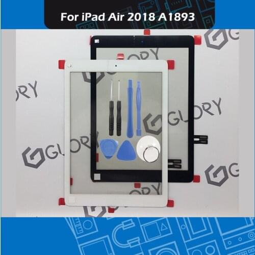 Black White A1893 Touch Screen Panel for iPad Air 2018 Digitizer Front Glass with Sticker