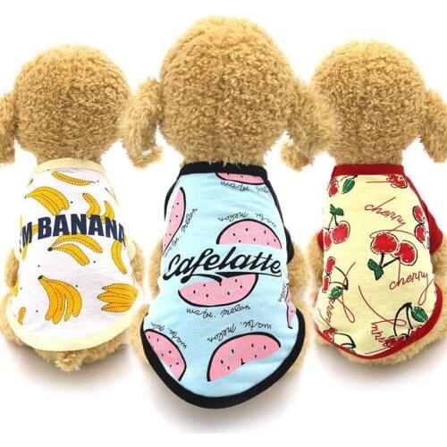Cheap Cute Small Dog Clothes Summer Clothes For Dogs Poodle Pet Dog Hawaiian Shirt For Pomeranians Chihuahua Tshirt Puppy Vest