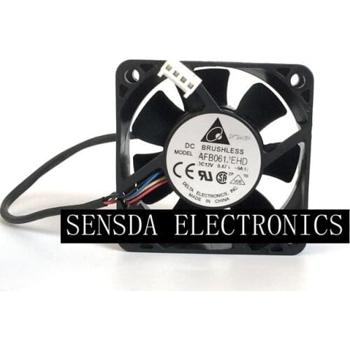 For delta AFB0612EHD 6020 6cm 12V 0.47A double ball bearing PWM fan speed control speed for 60*60*20mm