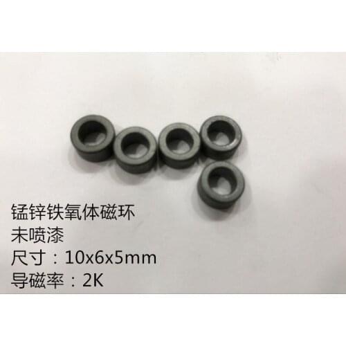 MnZn Ferrite Magnetic Ring 10*6*5 Black Unpainted Magnetic Permeability 2K Anti-interference Motor Magnetic Ring Filter Inductor