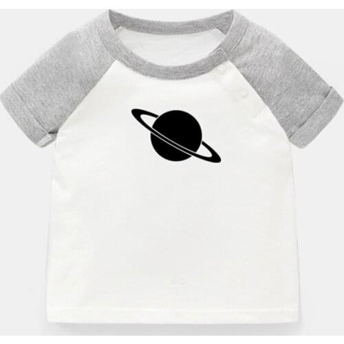 Planet Arrow Tie Forest of Imagination Design Newborn Baby T-shirts Toddler Graphic Raglan Color Short Sleeve Tee Tops