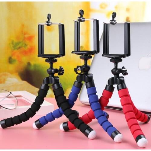 Mobile Phone Holder Flexible Sponge Octopus Tripod Bracket for Mobile Phone Camera Selfie Stand Mini Smartphone Tripod Support