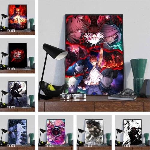 HD Printed Fate Stay Night Canvas Painting Wall Art Anime Character Posters Home Decoration For Living Room Modular Pictures