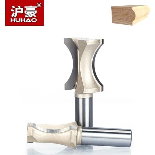 HUHAO 1/2" 1/4" Shank Half Round bit 2 Flute Endmill Router Bits for Wood Without Bearing Woodworking Tool Milling Cutter