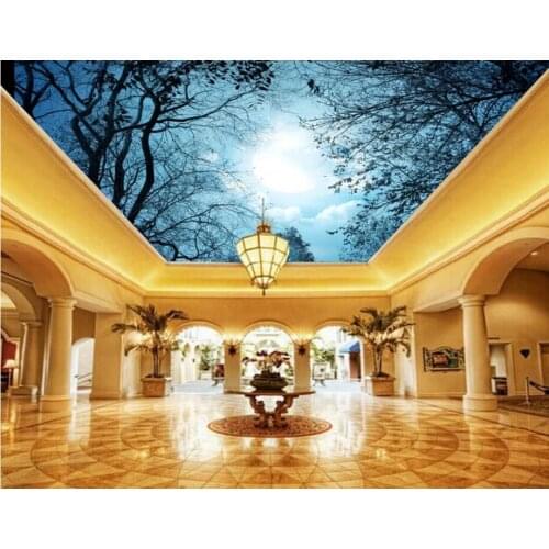 Customize ceiling 3d wallpaper murals Living room bedroom photowallpaper ceiling Background decoration photo wallpaper