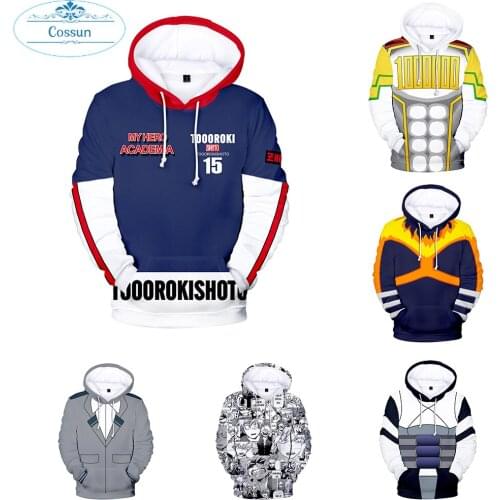 Anime My Hero Academia Cosplay Costumes Halloween Costume for Adult Kids Christmas Gift Daily Hoodie oversized sweatshirt