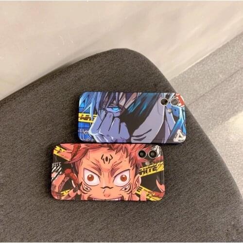 Jujutsu Kaisen Itadori Yuji Gojo Satoru Anime mobile phone anti-fall all-inclusive soft shell Applicable for iPhone12,11,XR,xs