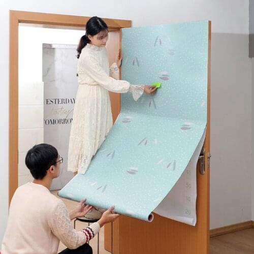 Nordic Door Stickers Self Adhesive Wallpaper Tinting Film Furniture Renovation Stickers Thickened Waterproof Films Home Decor