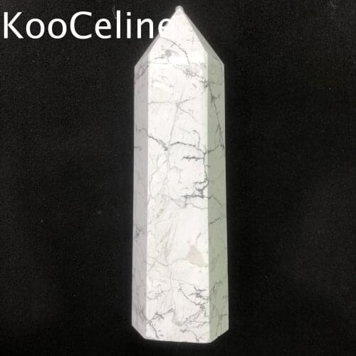 Natural Crystals Quartz Howlite Tower Point Energy Reiki Stones Room Home Office Aquarium Decoration Accessories Gemstone