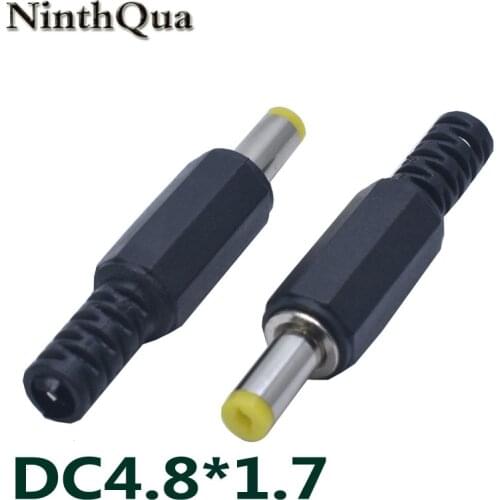 NinthQua 2pcs DC 4.8*1.7mm 4.8x1.7mm DC Power Male Tip Plug Connector for HP Compaq Laptop Adapter