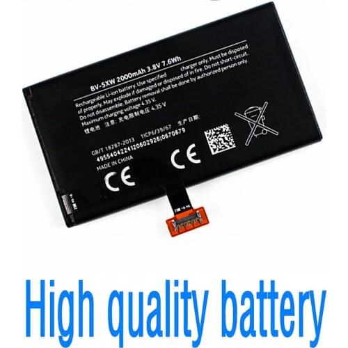 Large Capacity Authentic Li-ion High quality Replacement Battery 2000mAh BV-5XW battery for Nokia Lumia 1020 EOS BV5XW phone
