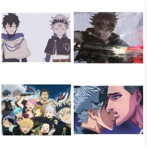 WTQ Black Clover Canvas Painting Japan Anime Posters Retro Poster Wall Decor Poster Wall Art Picture Room Decor Home Decor
