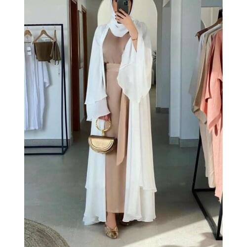 Ramadan Eid Mubarak Abaya Dubai Turkey Kaftan Muslim Women Cardigan Hijab Robe Femme Musulmane Caftan Islam Clothing Jelaba 2021