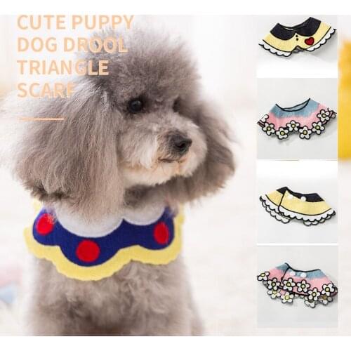 Puppy Dog Saliva Triangle Bandana Cat Bib Pet Bib Scarf Teddy Decorative Jewelry Bib Corgi Dog Supplies Cat Accessories Pet