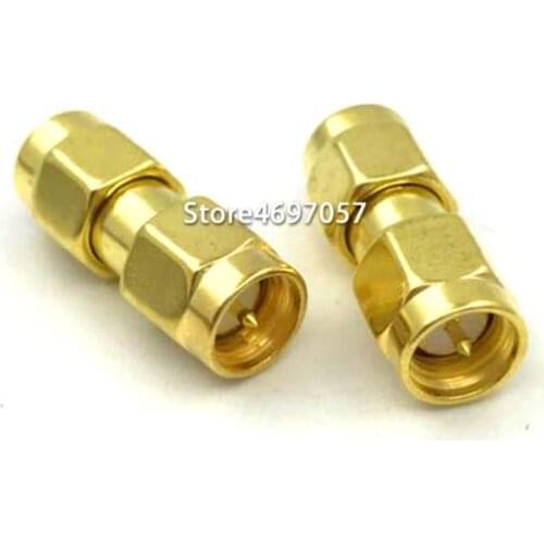 SMA Male to SMA Male Plug RF Coaxial Adapter Connector Goldplated Straight