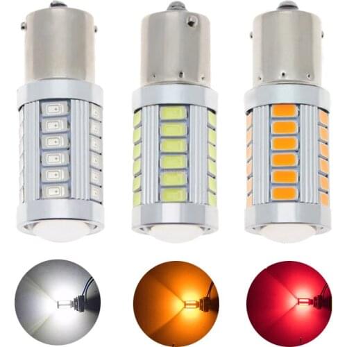 T25 3047 3157 3156 5630 LED 33 SMD LED Lights 5630 Car Turn Signal Bulbs Auto Reverse Light Brake Lamp 12V BulbSignal Lamp