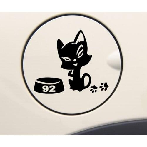 Three Ratels TZ-614 10*11.6cm 1-5 Pieces Cats Pussy On A Gas Tank For Girls Stickers Auto Stickers
