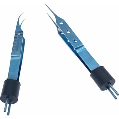 Titanium Bipolar Forceps ophthalmic instrument surgical straight /curved shaft Eyelid Tools