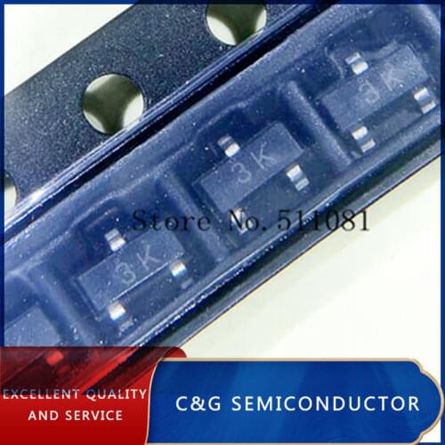 100PCS BC858B BC858 3K SOT-23 Transistor