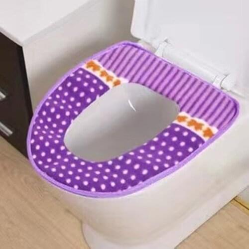Universal plush Toilet Cushion Household Warm Soft Thicken Toilet Seat Cover Winter Waterproof WC Mat Bathroom Products