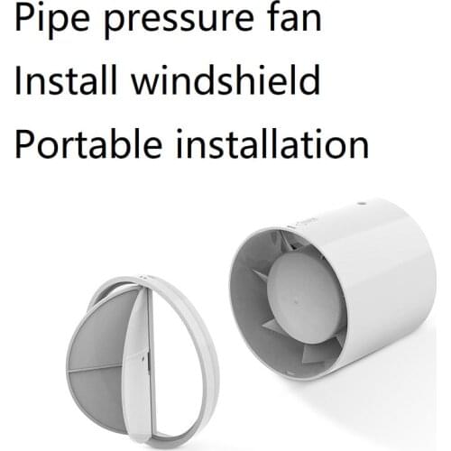 Duct Fan Booster Electric Exhaust Fan Ventilation Vent Air 4'' for Window Wall Kitchen Pipe Fans Booster Grow Fans