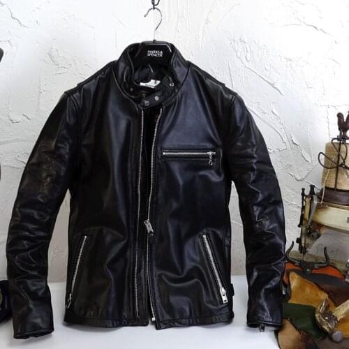 Genuine Leather Jacket Men Clothes Horsehide Coat Motorcycle Real Horse Hide Leather Jackets Spring Autumn Coats | 203202060699