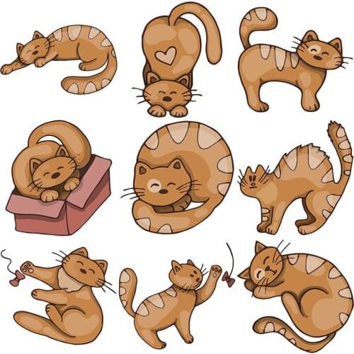 Three Ratels QM29 Funny Cat Waterproof Decal for car hood laptop cup gift Refrigerator label wall sticker for bathroom